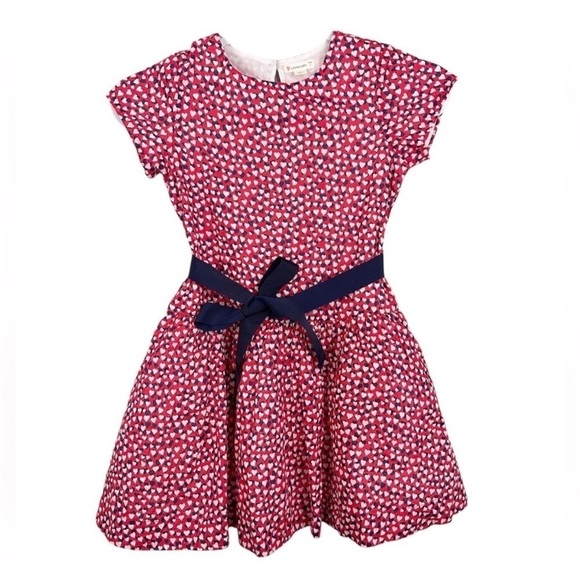 Crewcuts Heart Print Fit and Flare Dress Belted - Picture 5 of 5